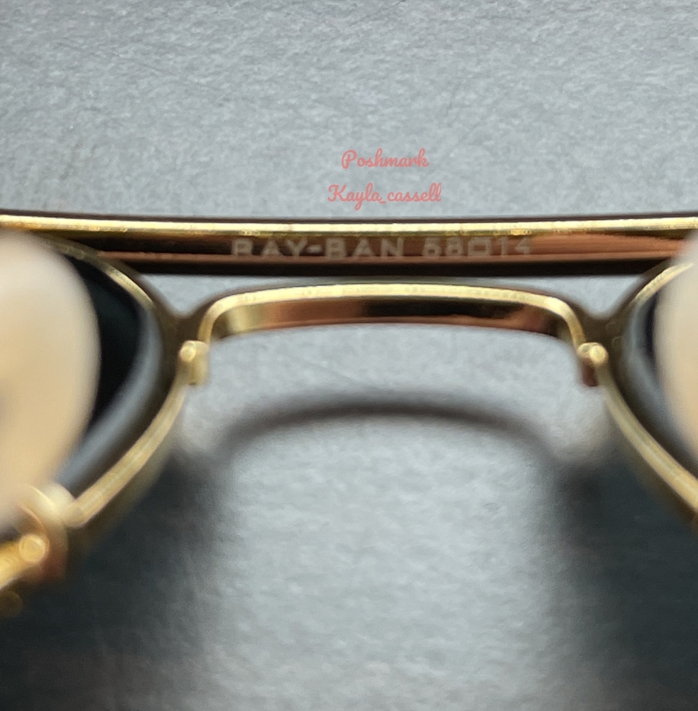 Ray-Ban Aviator Black Lenses RB3025 Gold Frame New - Picture 7 of 17